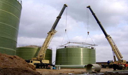 &ldquo;泰岳&rdquo;100M^3~5000M^3玻璃鋼大型立式耐腐蝕儲(chǔ)罐